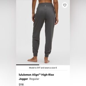lululemon athletica Gray High-Rise Jogger